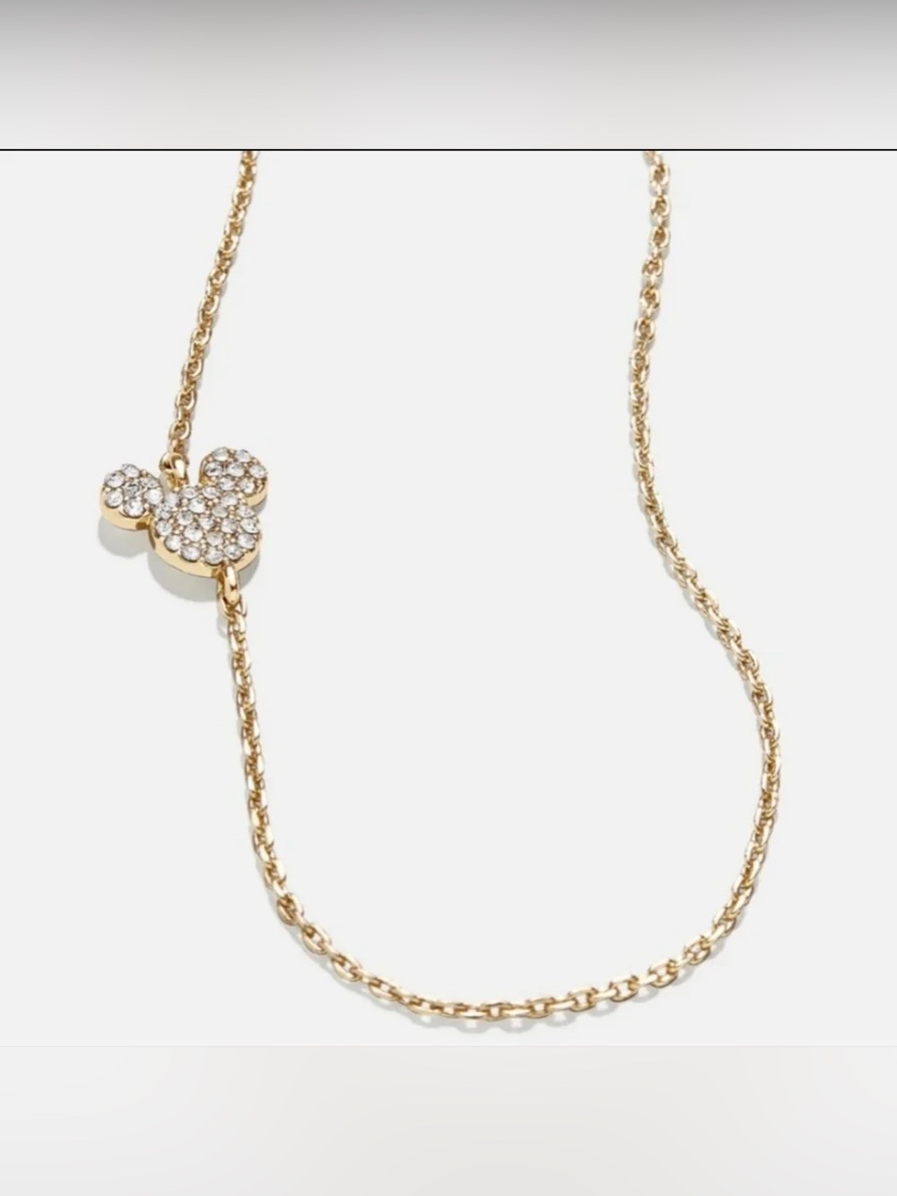 NEW Disney x BaubleBar Mickey Mouse gold chain necklace